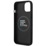 BMW BMHMP14M22PTDK iPhone 14 Plus / 15 Plus 6,7" black Leather Stamp Tricolor Magsafe - imagine 7