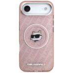 Case Karl Lagerfeld IML Choupette Head   Logo MagSafe for iPhone 17 Air pink - imagine 3
