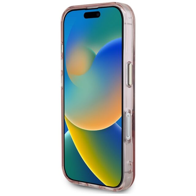 Case Guess IML Metal Mountain Logo MagSafe for iPhone 16 pink - imagine 5