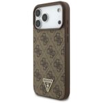 Guess 4G Strap Triangle Logo MagSafe case for iPhone 17 Pro Max brown - imagine 3