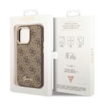 Guess GUHCP14XHG4SHW iPhone 14 Pro Max 6,7" brown hard case 4G Vintage Gold Logo - imagine 8