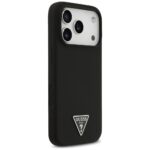 Case Guess Silicone Triangle Logo MagSafe for iPhone 17 Pro Max black - imagine 4
