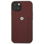 BMW BMHCP13MRSPPR iPhone 13 / 14 / 15 6,1" red hardcase Leather Curve Perforate - imagine 2