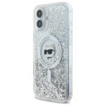 Karl Lagerfeld KLHMP16SLGCHSGH iPhone16 6.1" hardcase transparent Liquid Glitter Choupette Head Mags - imagine 2