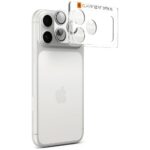 Ochrona na obiektyw aparatu Spigen        Glas.Tr Camera EZ FIT Optik Pro XL do Apple iPhone 17 Pro srebrny