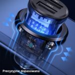 USAMS car charger C31 3A 2xUSB-A Fast Charge blue CC162CC02 (US-CC162) - imagine 9