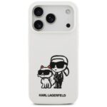 Case Karl Lagerfeld Silicone K&C Sketch  & Logo MagSafe for iPhone 17 Pro white - imagine 3