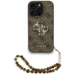 Guess 4G Strap 4G Classic Logo Case for iPhone 16 Pro Brown