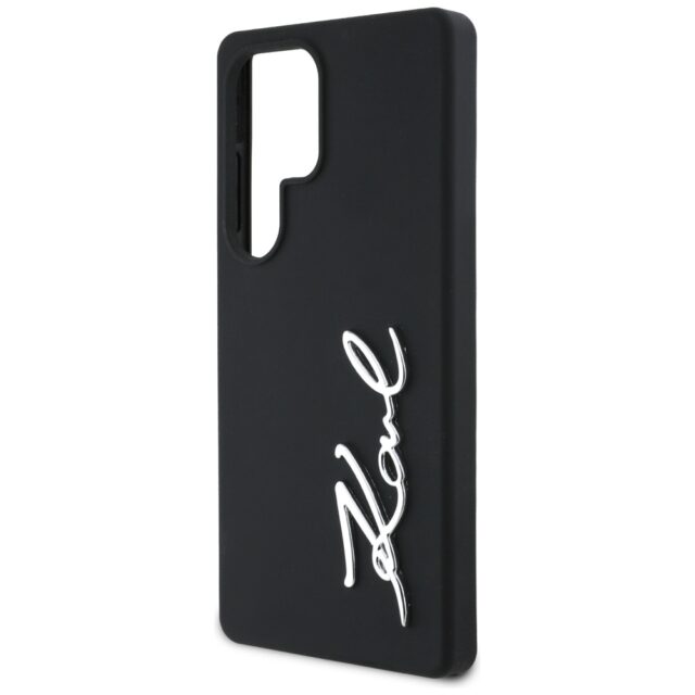 Karl Lagerfeld Silicone Metal Signature Logo Case for Samsung Galaxy S25 Ultra Black - imagine 6