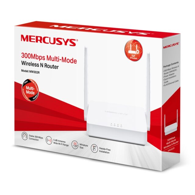 Mercusys MW302R | WiFi Router | 2,4GHz, 3x RJ45 100Mb/s - imagine 3