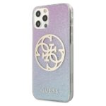 Guess GUHCP12LPCUGLBPG iPhone 12 Pro Max blue hard case Glitter Gradient 4G Circle Logo - imagine 2