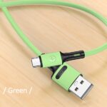 USAMS U52 USB-C 2A Fast Charge Cable 1m green SJ436USB02 (US-SJ436) - imagine 2