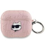 Karl Lagerfeld KLA3PGCHPP AirPods 3 cover pink Monogram Choupette Head