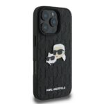 Karl Lagerfeld KLHCP16XPGKLKCPK iPhone 16 Pro Max 6.9" black hardcase Monogram Karl&Chaoupette - imagine 4