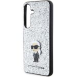 Karl Lagerfeld KLHCS24MGCNPSG S24+ S926 silver hardcase Fixed Glitter Ikonik Logo Metal Pin - imagine 6