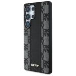 Case DKNY Leather Checkered Pattern MagSafe for Samsung Galaxy S25 Ultra black - imagine 2