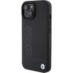Case BMW BMHMP15MSLLBK iPhone 15 Plus / 14 Plus 6.7" black MagSafe Leather Hot Stamp - imagine 2