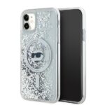 Karl Lagerfeld KLHMN61LGCHSGH iPhone 11/ Xr 6.1" hardcase transparent Liquid Glitter Choupette Head