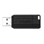 Verbatim USB-A 2.0 PinStripe Flash Drive 64GB black 49065 - imagine 3