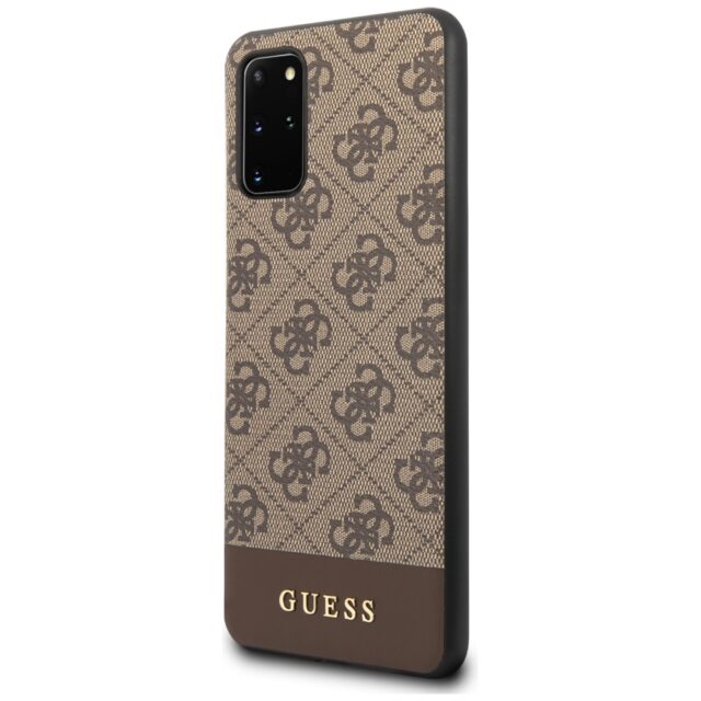 Guess GUHCS67G4GLBR S20+ G985 brown hard case 4G Stripe Collection - imagine 2
