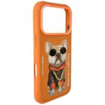 Etui Nimmy Glasses Cool Dog do iPhone 17  Pro Max pomarańczowy - imagine 5