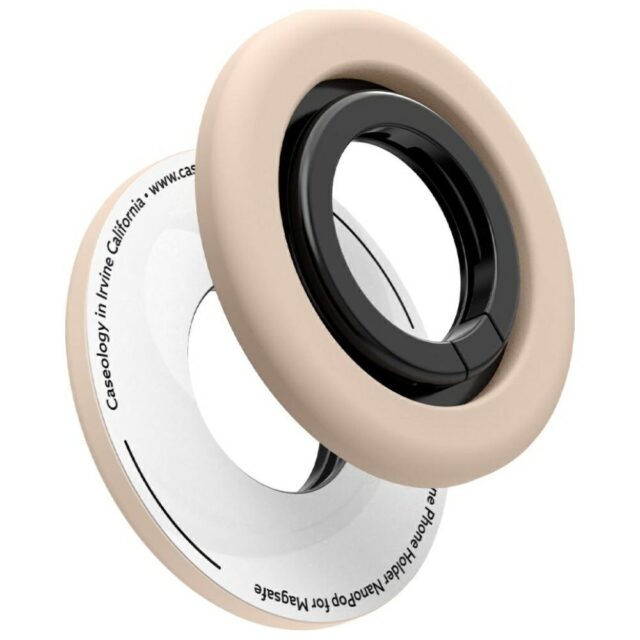 Magnetic holder Spigen Nano Pop MagSafe beige - imagine 7