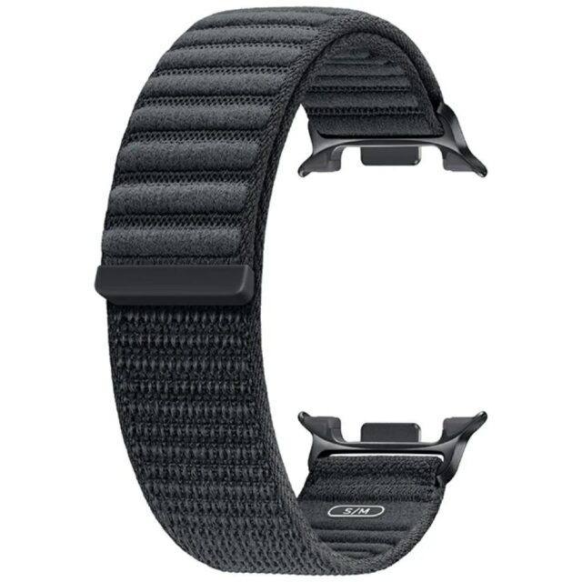 Band Samsung Fabric for Galaxy Watch8 / Watch8 Classic (S/M) dark gray - imagine 3