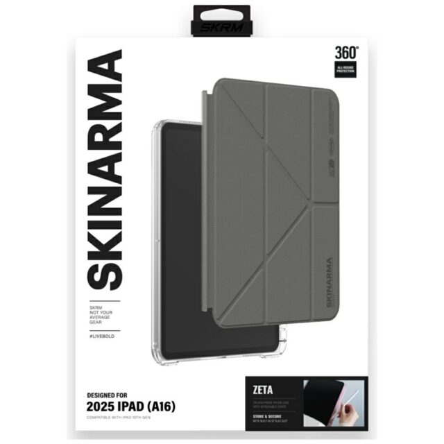 Case Skinarma Zeta for iPad 11" A16       (2025) / iPad 10.9" 10 gen. (2022) grey - imagine 8