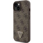 Guess GUHCP15SP4TDPW iPhone 15 / 14 / 13 6.1" brown hardcase Leather 4G Triangle Strass - imagine 2