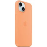 Case Apple MT0W3ZM/A iPhone 15 / 14 / 13 6.1" MagSafe orange sorbet Silicone Case - imagine 2