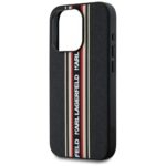 Case Karl Lagerfeld Saffiano Athleisure Stripes Cord for iPhone 15 Pro red - imagine 5