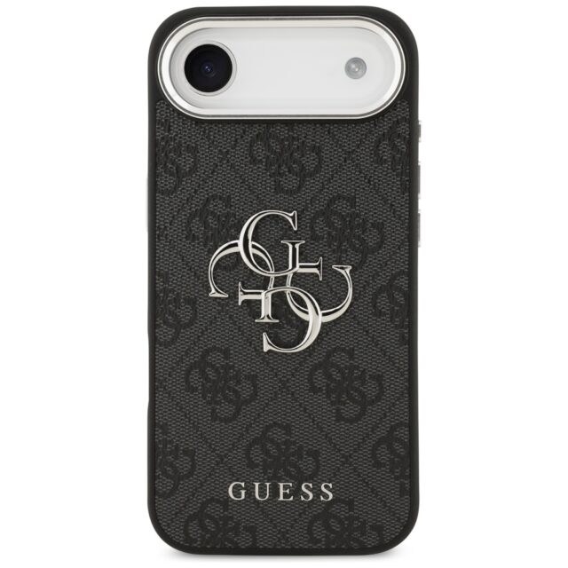 Case Guess 4G Big 4G Classic Logo for iPhone 17 Air black silver - imagine 3