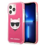 Karl Lagerfeld KLHCP13LTPECPI iPhone 13 Pro / 13 6,1" hardcase fuschia Choupette Head