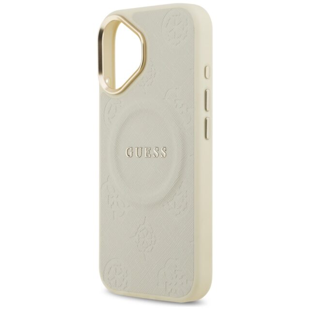 Case Guess Peony Hot Stamp MagSafe for iPhone 17 beige - imagine 6