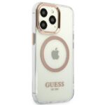 Guess GUHMP13XHTRMD iPhone 13 Pro Max 6,7" gold hard case Metal Outline Magsafe - imagine 4