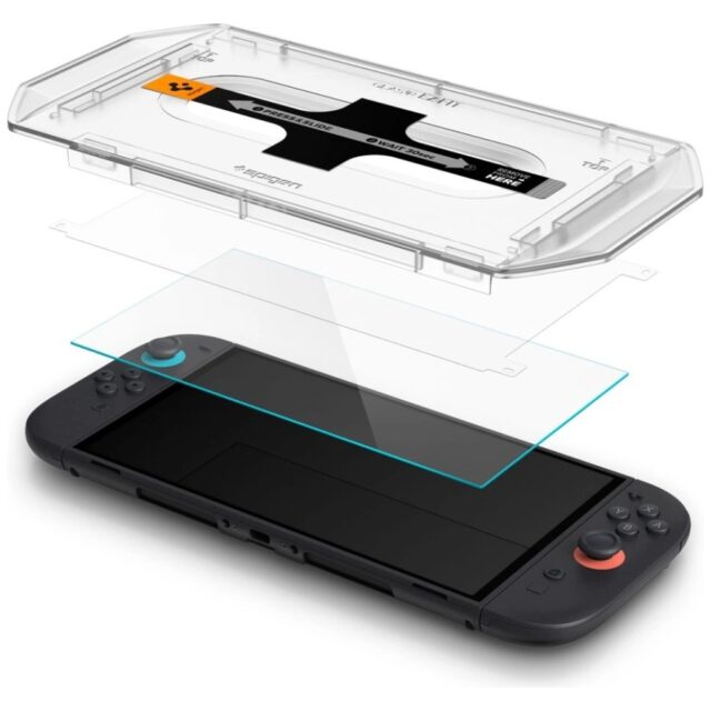 Tempered glass Spigen Glas.TR EZ FIT for Nintendo Switch 2 (2pcs) - imagine 2
