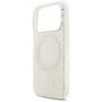 Guess IML Flowers Electro Pearl Strap MagSafe Case for iPhone 17 Pro White - imagine 6