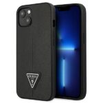 Guess GUHCP13MPSATLK iPhone 13 / 14 / 15 6,1" black hardcase SaffianoTriangle Logo