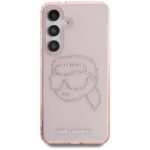 Case Karl Lagerfeld Rhinestones K. Head  Logo for Samsung Galaxy S25 pink - imagine 3