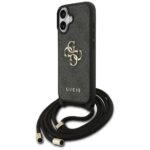 Case Guess 4G Big Logo Cord Stap         Crossbody for iPhone 17 black - imagine 2