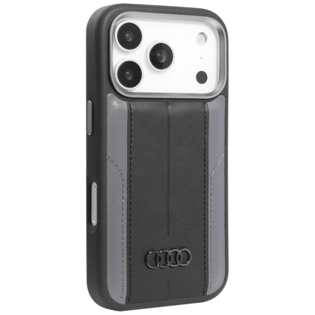 Case Audi A6 Synthetic Leather MagSafe for iPhone 17 Pro black - imagine 2
