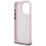 Case Karl Lagerfeld Silicone Shadow Metal Initial MagSafe for iPhone 15 Pro Max pink - imagine 7
