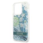 Guess GUHCP13LLFLSN iPhone 13 Pro / 13 6,1" green hardcase Flower Liquid Glitter - imagine 6