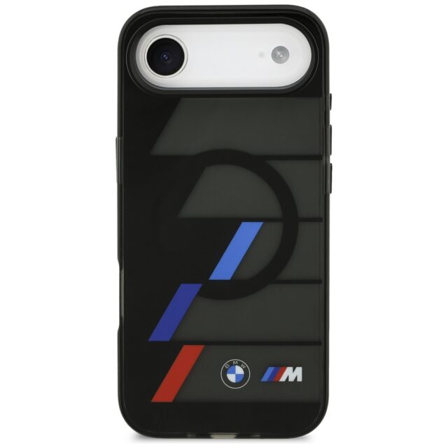 BMW M IML Metal Buttons Tricolor Lines MagSafe Case for iPhone Air Black - imagine 3