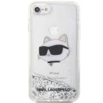 Karl Lagerfeld KLHCI8LNCHCS iPhone 7/8/SE 2020 / SE 2022 silver hardcase Glitter Choupette H - imagine 3