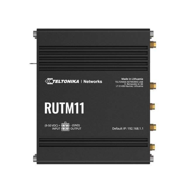 Teltonika RUTM11 | Industrial 4G LTE router | Cat 6, 4x GbE, GNSS, Wi-Fi 5, Dual SIM - imagine 3