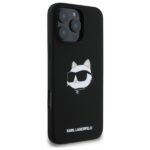 Karl Lagerfeld KLHMP16LSCHPPLK iPhone 16 Pro 6.3" black hardcase Silicone Choupette Head Print - imagine 4