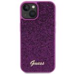 Guess GUHCP15SPMSDGSF iPhone 15 / 14 /13 6.1" fuschia hardcase Disco Metal Script - imagine 3