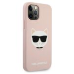 Karl Lagerfeld KLHCP12LSLCHLP iPhone 12 Pro Max 6,7" hardcase light pink Silicone Choupe - imagine 4