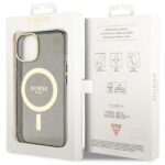 Guess GUHMP14SHCMCGK iPhone 14 / 15 / 13 6.1" black hardcase Glitter Gold MagSafe - imagine 8